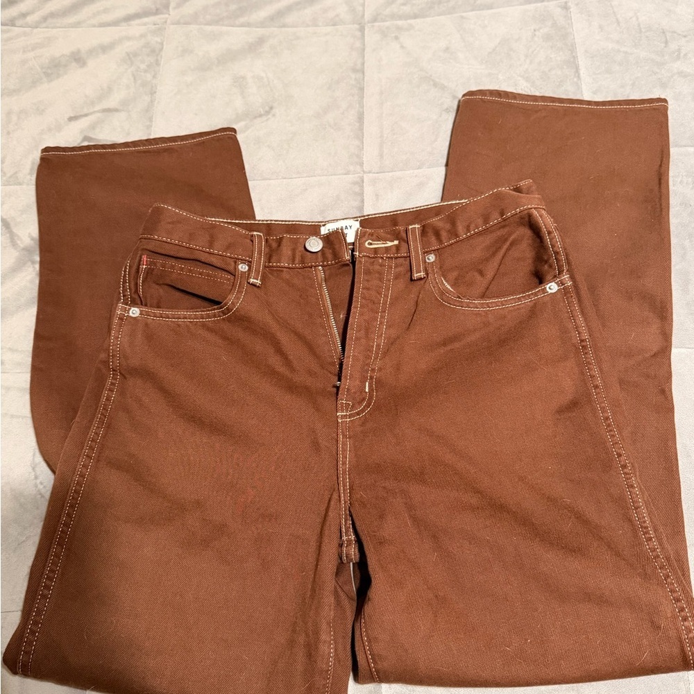Sunday Best Brown High-Rise Denim Jeans NWOT